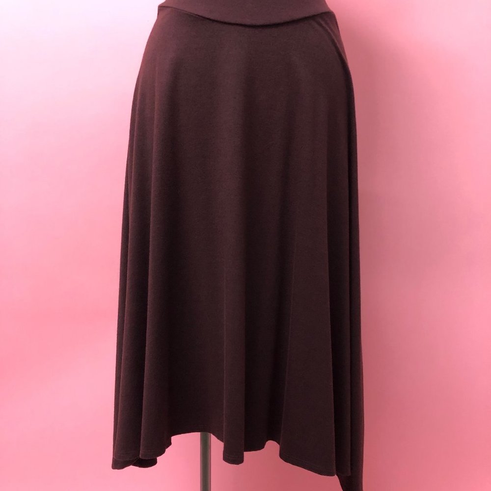 Blue Canoe Organic Brown Jersey Skirt L
